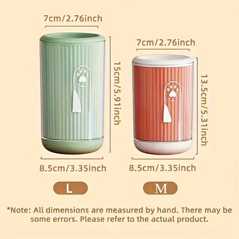 2-In-1 Pet Dog Paw Washing Cup with 2 Paw Drying Towels, No-Rinse Dog Paw Cleaner, Suitable for Small and Large Dogs